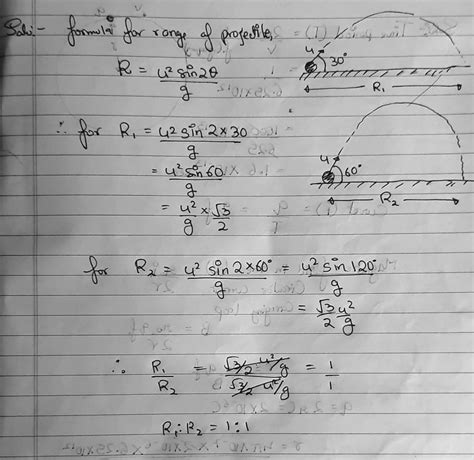 When an object is shot from the bottom of a long smooth inclined plane ...