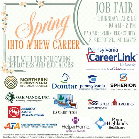 Cameron County PA News: Job Fair @ PA Career Link, St Marys PA
