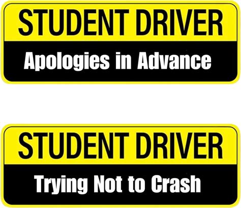 Amazon.com: Lusinus Student Driver Magnet for Car - 2-Pack Reflective ...