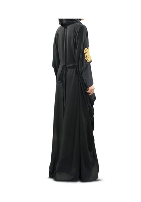 Amara Gold Embroidered Black Kaftan | Kaftans | IslamicShop