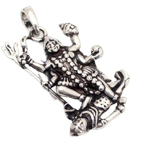 Buy Rajasthan Gems Charm Pendant Goddess Maa Kaali 925 Sterling Silver ...