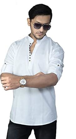 SAFAL ENTERPRISE Men's Cotton Blend Solid Kurta Shirt for Men with Full ...