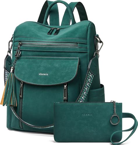 Amazon.com: Shrrie Backpack Purse for Women Fashion Leather Backpack ...