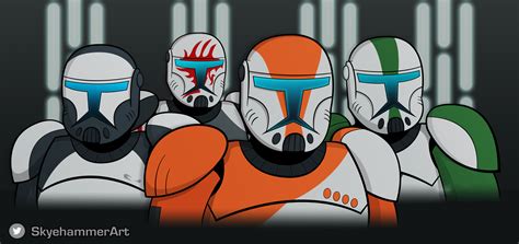 Delta squad in classic clone wars style : r/republiccommando
