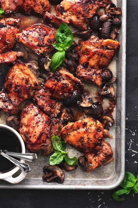 Oven Roasted Balsamic Chicken Thighs - Creme De La Crumb