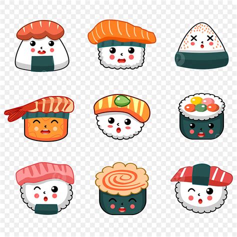 Kawaii Clip Art Kawaii Sushi Clip Art Kawaii Sushi Clipart Etsy ...