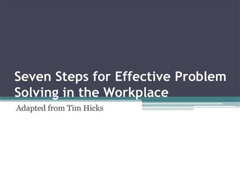 Image result for 7 Step Problem Solving Process
