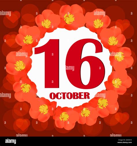 October 16 icon. For planning important day. Banner for holidays and ...