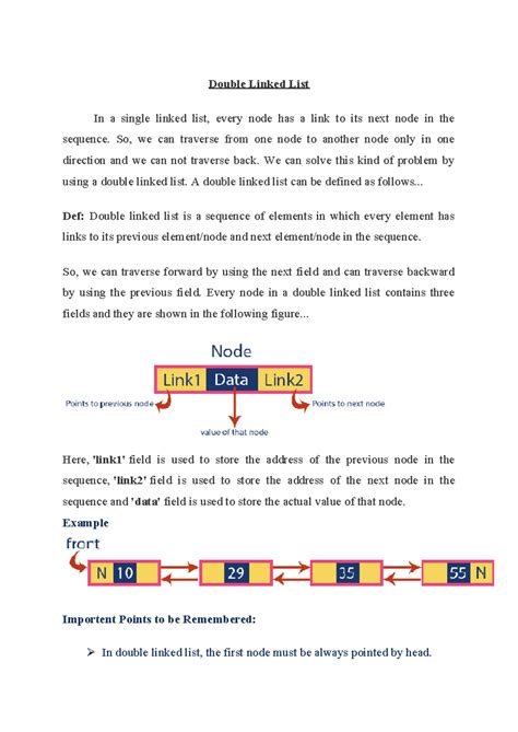Double linked list - nice - Double Linked List In a single linked list ...