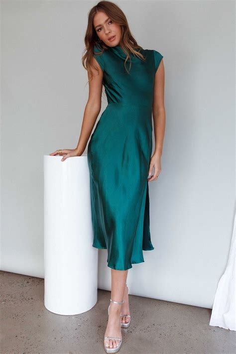 Shop the Lucinda Twist Back Midi Dress Jade