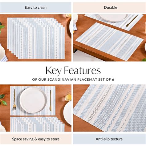 Scandinavian Placemat Set Of 6 Online - Premium Table Mat | Nestasia