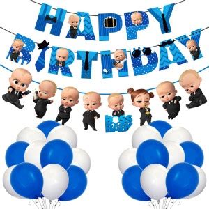 ZYOZI Baby Boss Happy Birthday Banner,Character Bunting Banner and ...