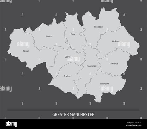 Greater manchester map hi-res stock photography and images - Alamy