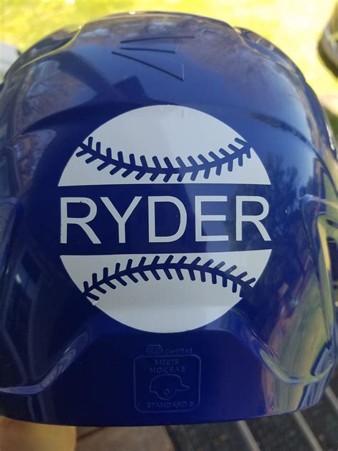 Baseball Helmet Name Decal or Car Decal - Etsy