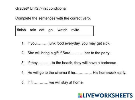 Image result for First Conditional Live Worksheet