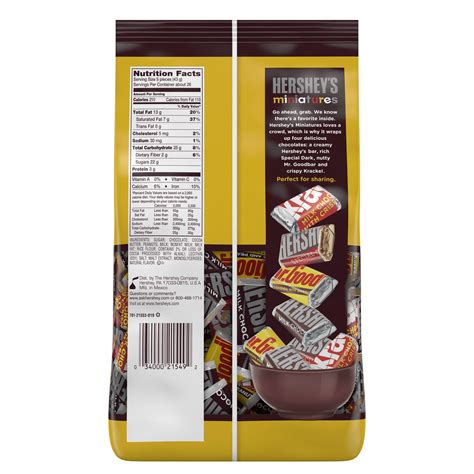 Chocolate Hershey Nutrition Facts at Martha Stull blog