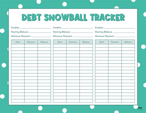 Snowball Debt Worksheet