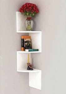 CraftOnline 3 Curved Zigzag Corner Wall Mount Shelf Unit for Home ...