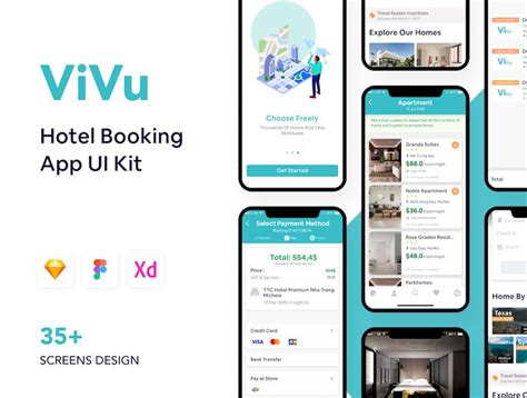 精美的酒店预订app ui设计模板 - 25学堂