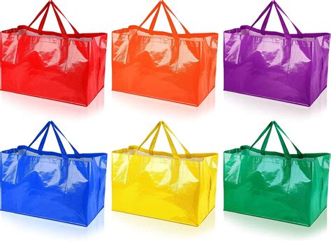 Amazon.com: Shappy 6 Pieces Extra Large Reusable Shopping Grocery Bags ...