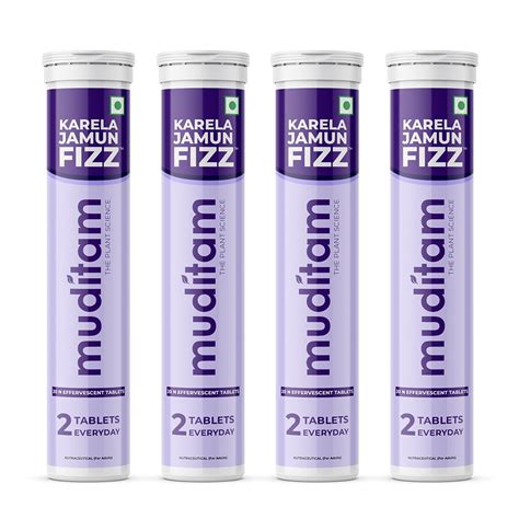 Buy Muditam Ayurveda Karela Jamun Fizz-80 Tablets | Ideal For 40 Days ...