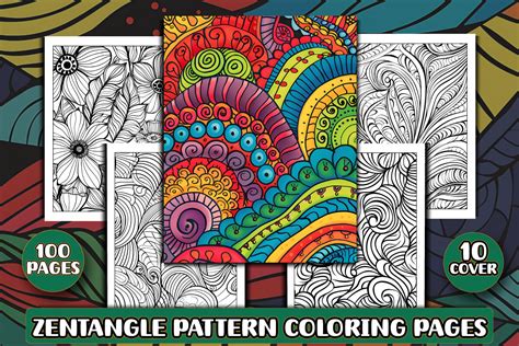 Zentangle Pattern Coloring Pages for KDP Graphic by protabsorkar11 ...