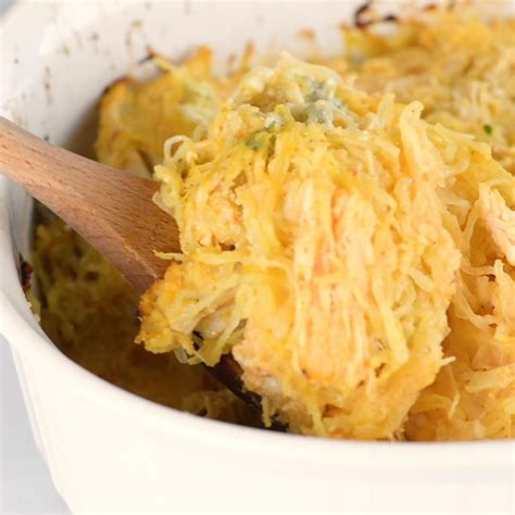 Healthy buffalo chicken spaghetti squash casserole – Artofit
