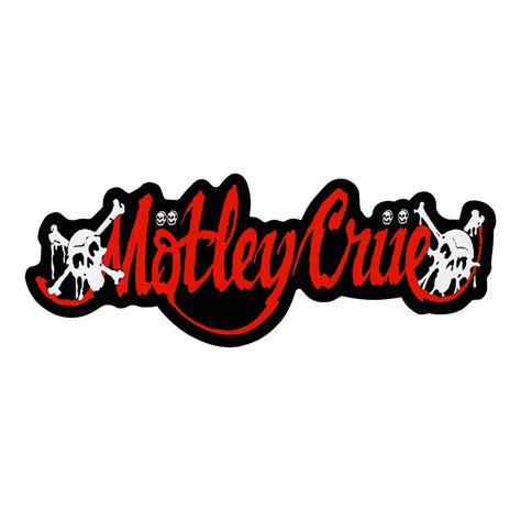 Mötley Crüe Script Logo And Skulls Sticker – Rerun the 80s