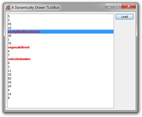 Delphi ListBox 的图像结果
