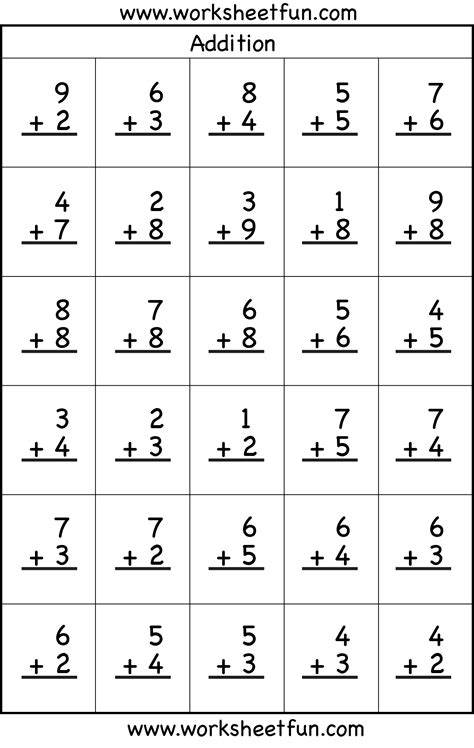 Mixed Addition Facts – 3 Worksheets / FREE Printable Worksheets – Worksheetfun
