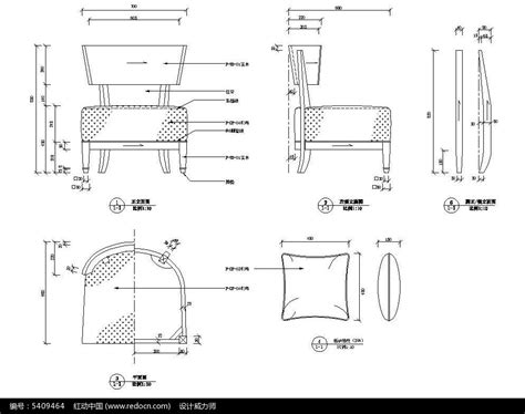 休闲椅家具CAD图纸图片下载_红动中国