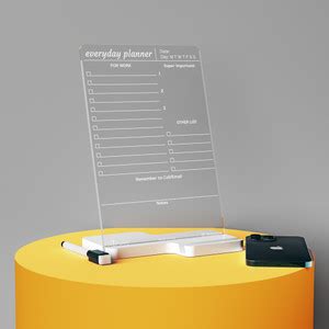 3 lines Everyday Planner To-Do List for Desk With Phone Stand ...