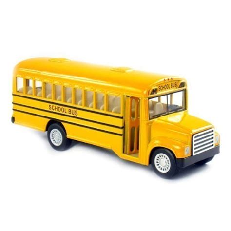 Buy KiNSFUN 6 inch Long-Nose School Bus Die Cast Metal Model Toy Car w ...