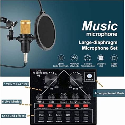 Buy Home Studio Recording Kit Podcast Music Mixer Equipment Condenser ...