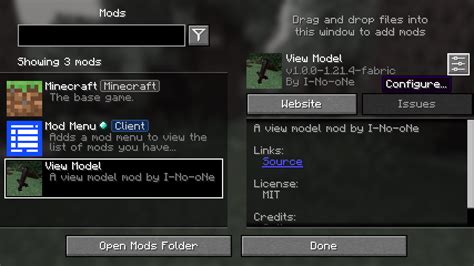 ViewModel Mod 的图像结果