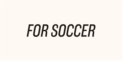 For Soccer | Careers | For Soccer