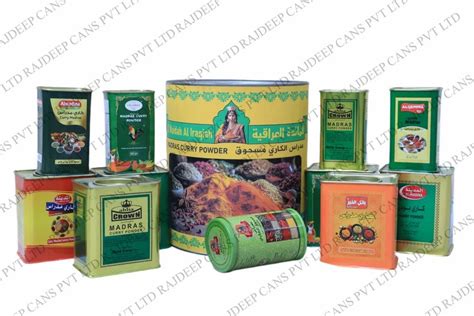 Spices Tin cans - Curry Powder Cans (Madras Curry powder Tins ...