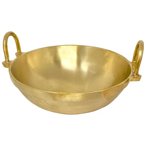 Buy Rock Tawa Bronze Kadhai 10 inch 2000 ml Capacity (Gold Color ...
