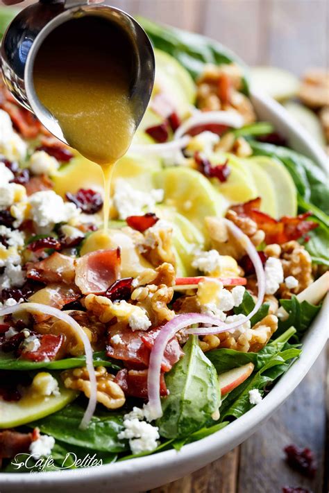 Honey Dijon Apple Bacon Cranberry Salad - Cafe Delites
