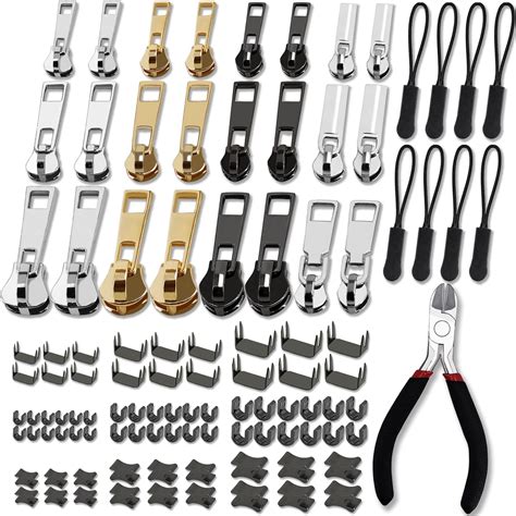 Amazon.com: 105 Pieces Zipper Repair Kit #3#5#8, Zipper Replacement ...