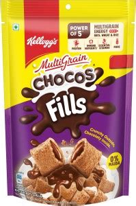 Kellogg's Chocos Fills Double Chocolaty, 0% Maida, Oats, Wheat & Rice ...