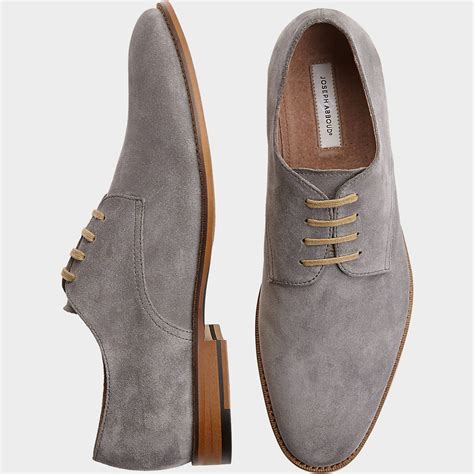 Joseph Abboud Hayes Gray Suede Oxford Shoes - Men's Shoes | Men's ...