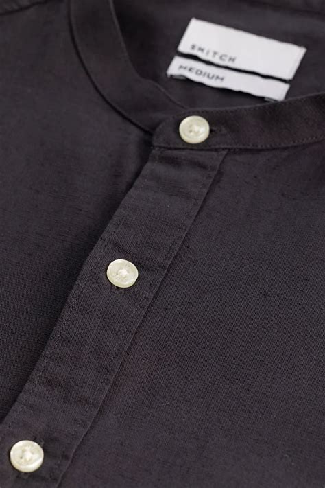 Buy Men's Linen Elegance Dark Grey Shirt Online | Snitch – SNITCH