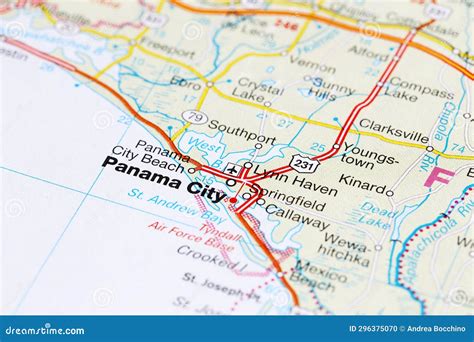 Panama City City Road Map Area. Closeup Macro View Stock Illustration ...