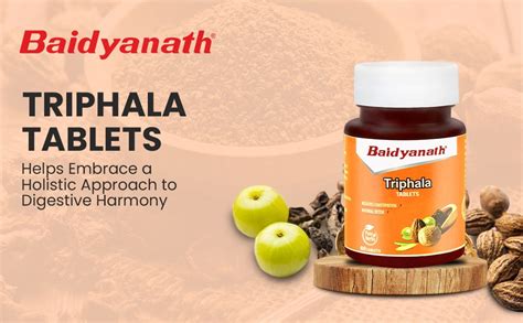 Buy Baidyanath Triphala 60 Tablets (500mg / Per Serving) | Supports ...