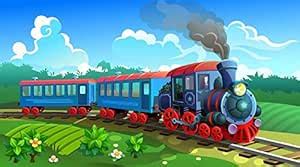 train |kids room posters|poster for play schools|cartoon poster|All ...