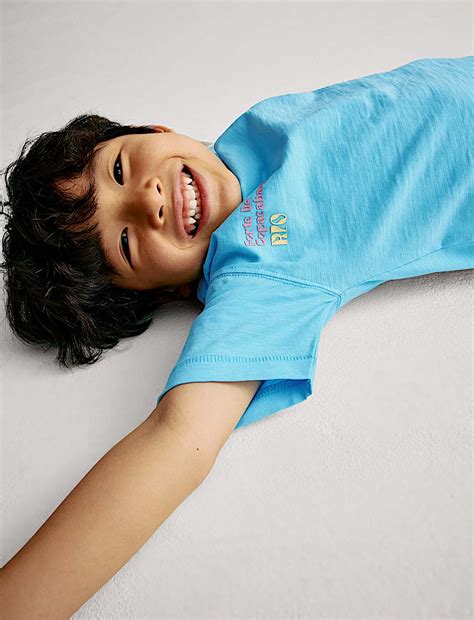 Buy Pure Cotton Back Graphic T-Shirt (2-8 Yrs) at Marks & Spencer