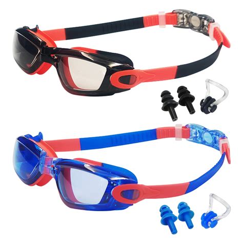 Buy Sinca Kids Goggles for Swimming 2 Pack - Waterproof Fog Anti-UV ...