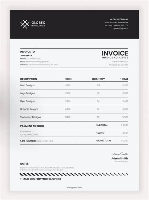 Image result for Invoice Form Example