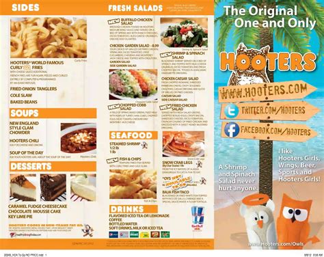 Hooters Menu with Prices and Reviews